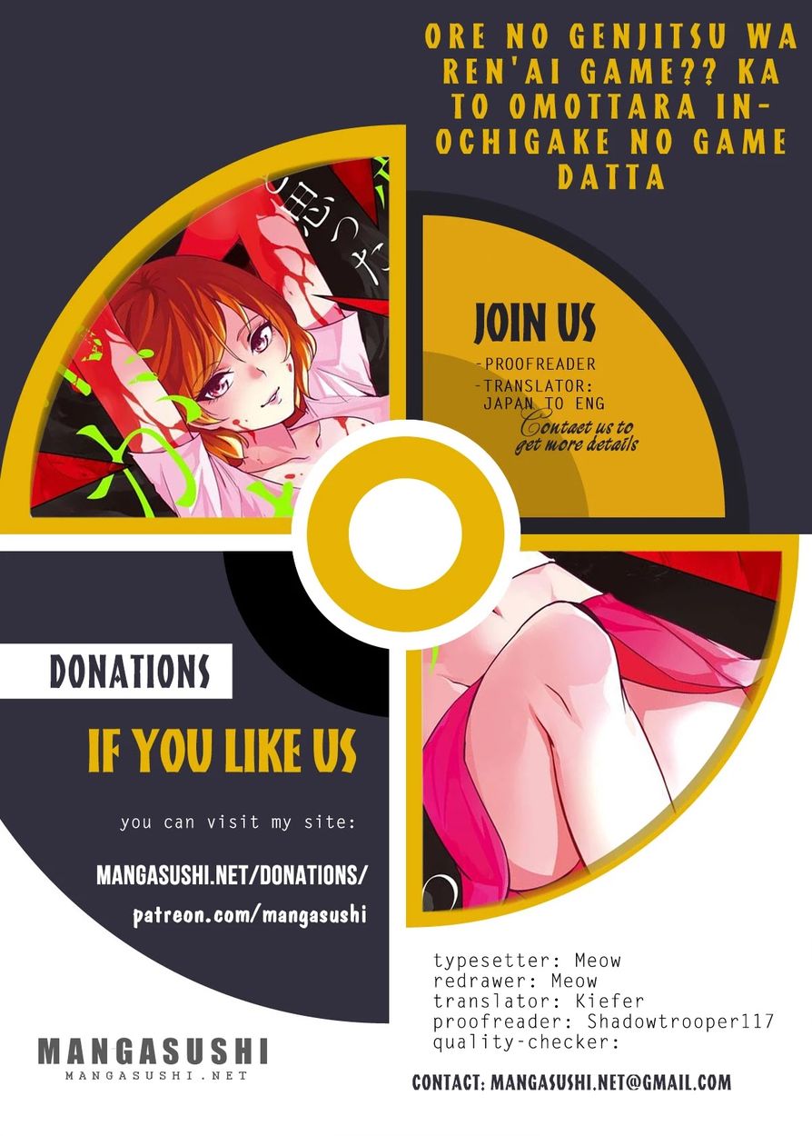 Ore no Genjitsu wa Renai Game?? ka to Omottara Inochigake no Game datta - Chapter 54 Page 1